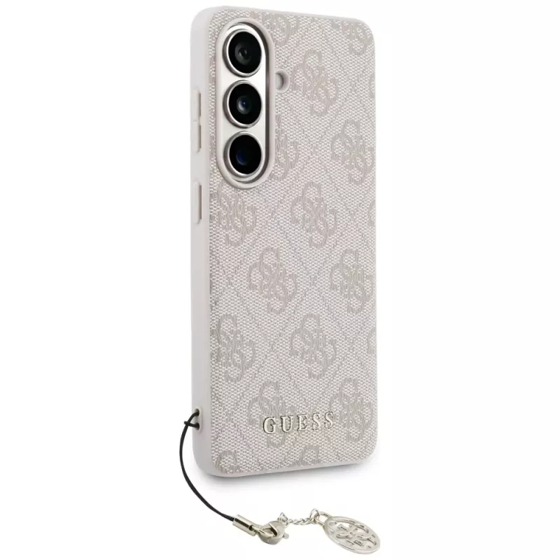 GUESS 4G Classic Logo Charm MagSafe-hoesje voor Samsung Galaxy S26 - roze