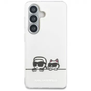 Karl Lagerfeld IML Peekaboo Karl & Choupette MagSafe-hoesje voor Samsung Galaxy S26, transparant
