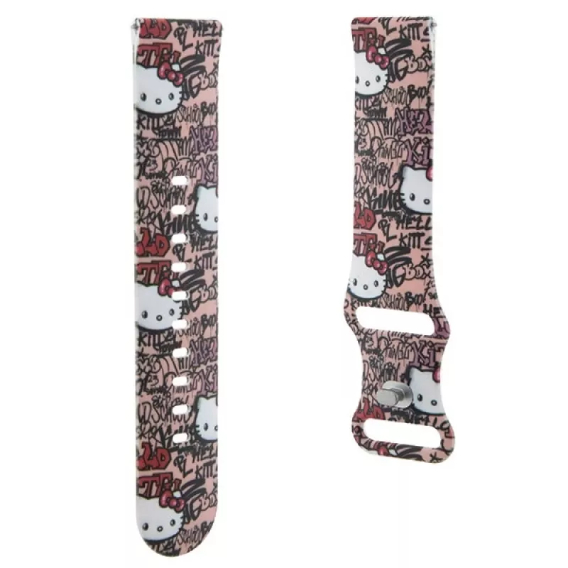 Hello Kitty universele siliconen armband graffiti roze 22 mm
