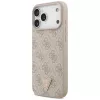 GUESS leren 4G Triangle Strass MagSafe-hoesje voor iPhone 18 Pro Max / 17 Pro Max - roze