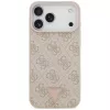GUESS leren 4G Triangle Strass MagSafe-hoesje voor iPhone 18 Pro Max / 17 Pro Max - roze