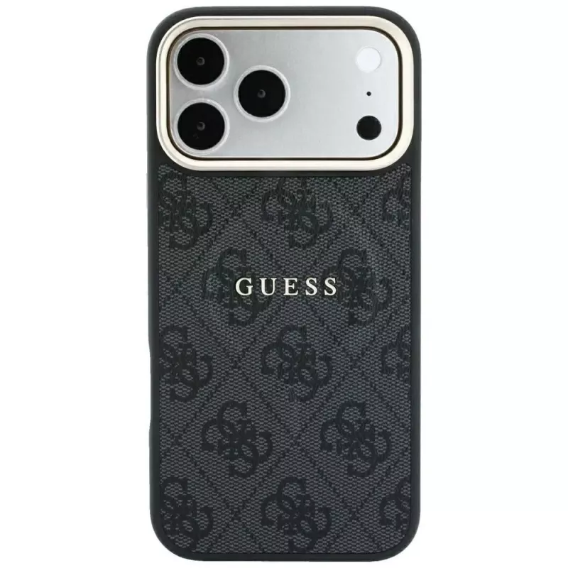 GUESS Embossed 4G Classic MagSafe-hoesje voor iPhone 17 Pro Max / 18 Pro Max - zwart