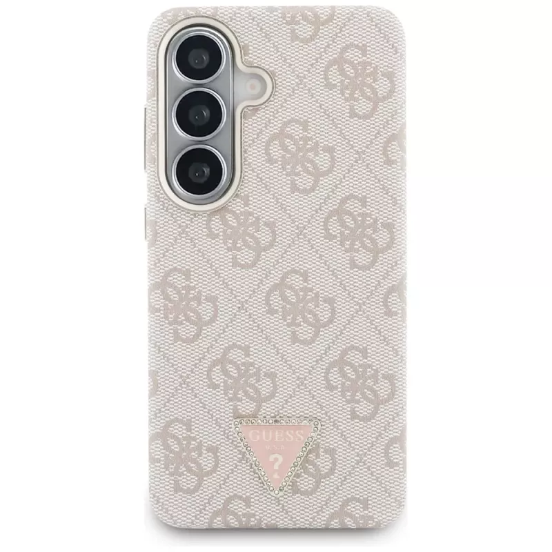 Guess 4G Triangle Logo MagSafe-hoesje voor Samsung Galaxy S26 - roze