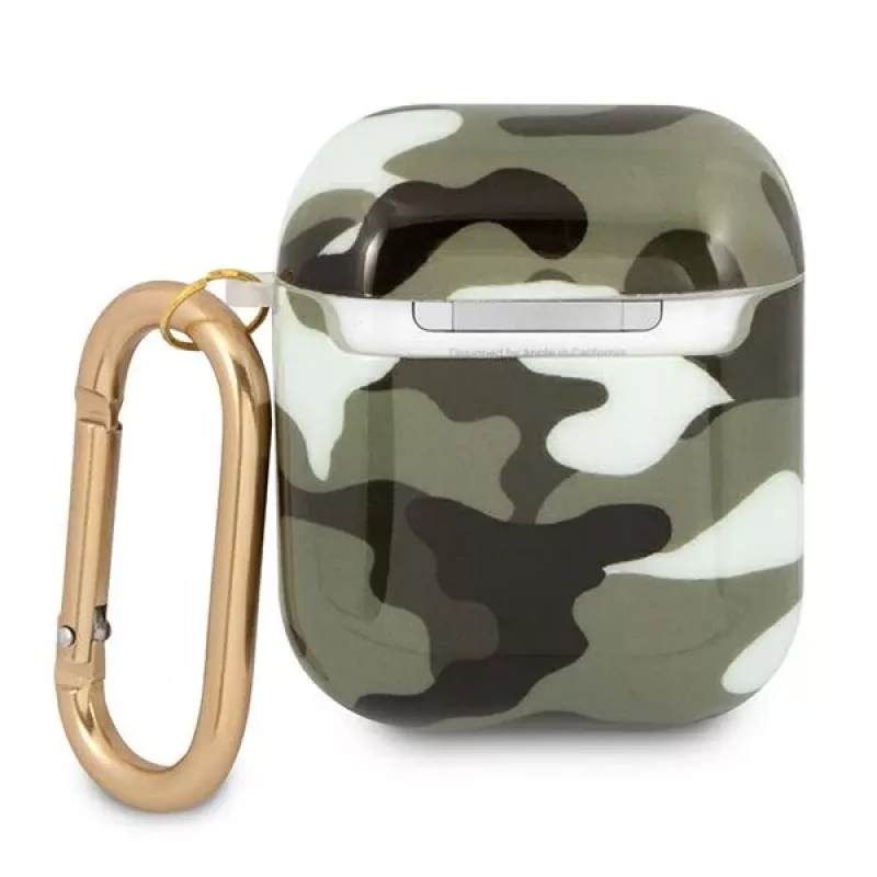GUESS Camo Collection AirPods 1/2 hoesje groen/khaki