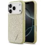 GUESS Glitter Triangle Logo MagSafe-hoesje voor iPhone 17 Pro - goud