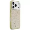 GUESS Glitter Triangle Logo MagSafe-hoesje voor iPhone 17 Pro - goud