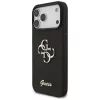 GUESS Fixed Glitter Big 4G hoesje voor iPhone 18 Pro Max / 17 Pro Max - zwart