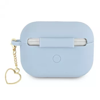 Guess GUAPLSCHSB AirPods Pro hoesje blauw siliconen Charm Heart Collection