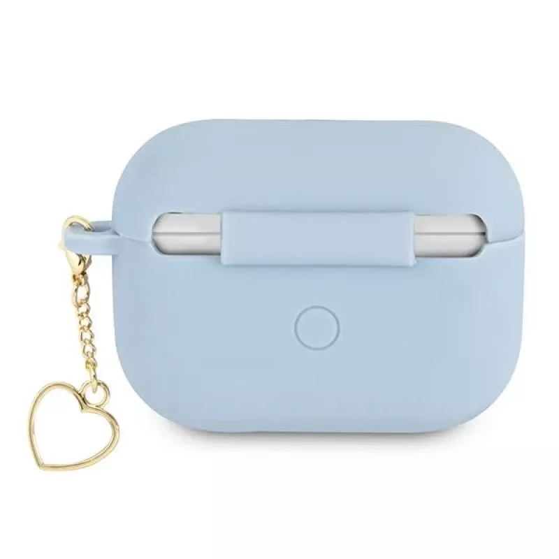 Guess GUAPLSCHSB AirPods Pro hoesje blauw siliconen Charm Heart Collection