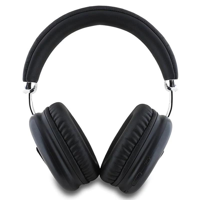 GUESS Bluetooth 5.3 over-ear-koptelefoon met metalen driehoeklogo - zwart
