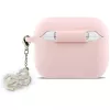 GUESS Siliconen 4G Charm hoesje voor AirPods Pro 3, Roze