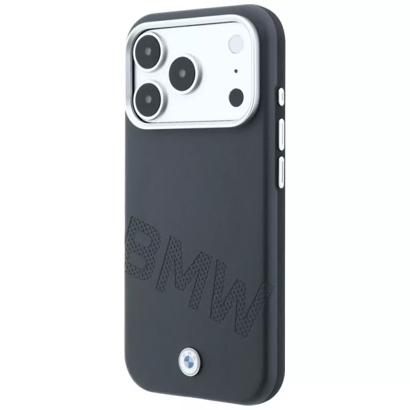 BMW Sign Inclined Deboss Letters MagSafe-hoesje voor iPhone 18 Pro / 17 Pro - grijs