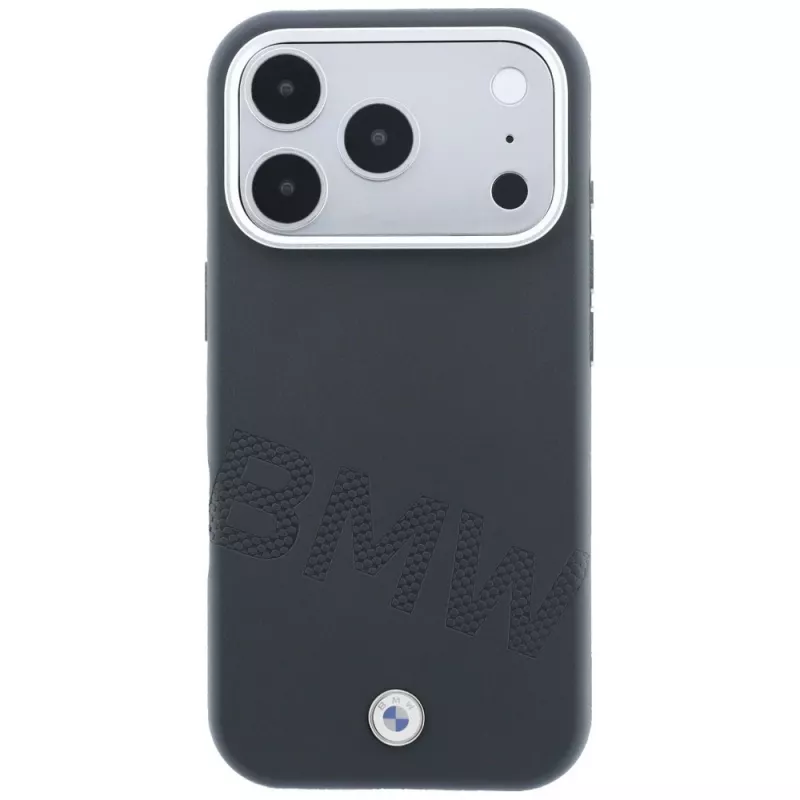 BMW Sign Inclined Deboss Letters MagSafe-hoesje voor iPhone 18 Pro / 17 Pro - grijs