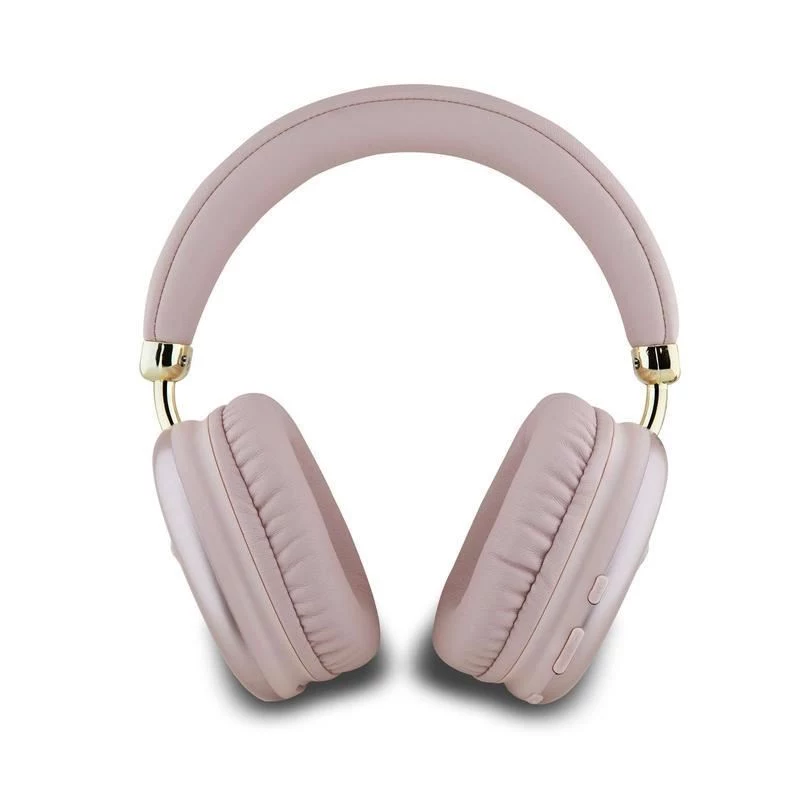 GUESS Metallic Triangle Logo on-ear Bluetooth-koptelefoon V5.3 roze