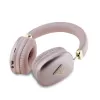 GUESS Metallic Triangle Logo on-ear Bluetooth-koptelefoon V5.3 roze