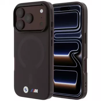 BMW M IML Frosted Metal Logo & Trims MagSafe-hoesje voor iPhone 18 Pro / 17 Pro - Bordeaux