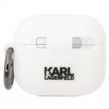 Karl Lagerfeld KLACA3SILKCW AirPods 3 hoesje Wit Silicone Karl & Choupette