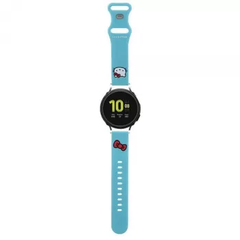 Hello Kitty universele siliconen armband HKUWMSCHBLB, Kitty Head, Blauw, 20mm