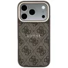 GUESS Embossed 4G Classic MagSafe-hoesje voor iPhone 17 Pro Max / 18 Pro Max - Bruin