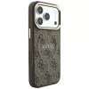 GUESS Embossed 4G Classic MagSafe-hoesje voor iPhone 17 Pro Max / 18 Pro Max - Bruin
