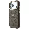 GUESS Embossed 4G Classic MagSafe-hoesje voor iPhone 17 Pro / 18 Pro - Bruin