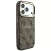 GUESS Embossed 4G Classic MagSafe-hoesje voor iPhone 17 Pro / 18 Pro - Bruin