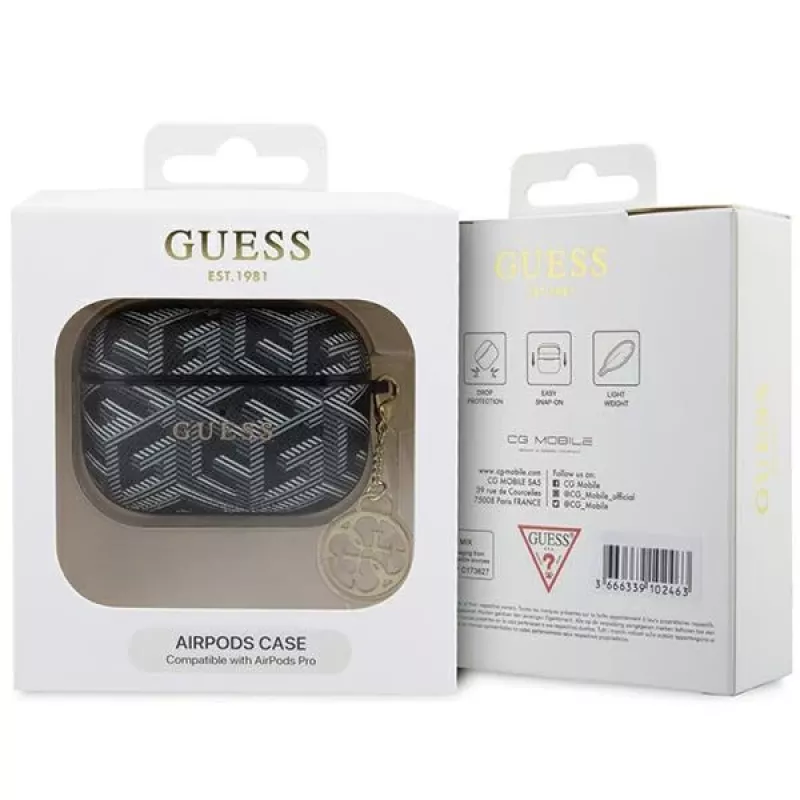 GUESS GCube Charm AirPods Pro hoesje - Zwart