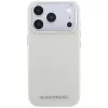 Karl Lagerfeld MagSafe-hoesje met grained langwerpig logo voor iPhone 18 Pro / 17 Pro - Beige