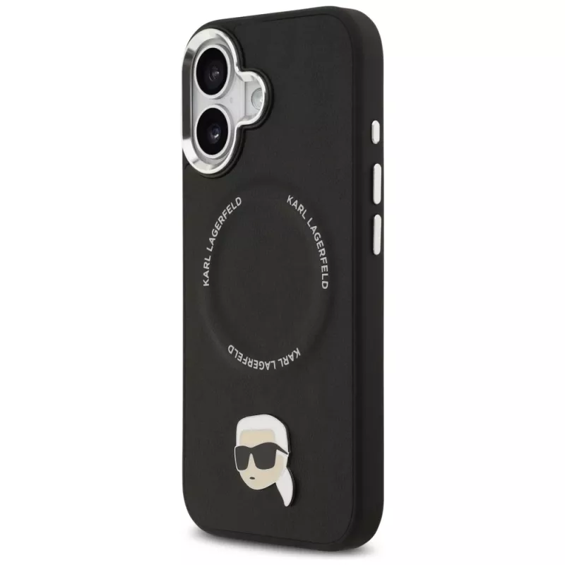 Karl Lagerfeld Karl Pin MagSafe-hoesje voor iPhone 17 - Zwart