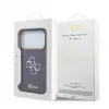 GUESS 4G Script Metal achterkant beschermhoes voor Apple iPhone 18 Pro / 17 Pro - Bordeauxrood