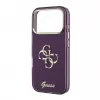 GUESS 4G Script Metal achterkant beschermhoes voor Apple iPhone 18 Pro / 17 Pro - Bordeauxrood