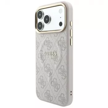 GUESS Embossed 4G Classic MagSafe-hoesje voor iPhone 17 Pro / 18 Pro - Roze