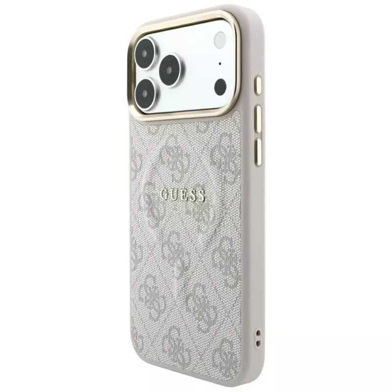 GUESS Embossed 4G Classic MagSafe-hoesje voor iPhone 17 Pro / 18 Pro - Roze