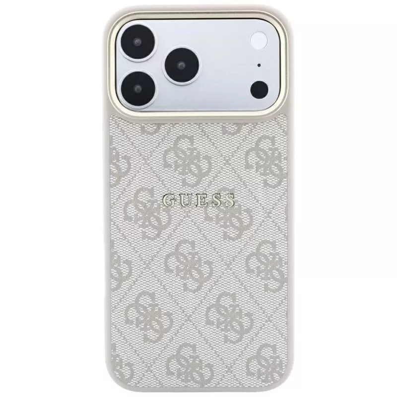 GUESS Embossed 4G Classic MagSafe-hoesje voor iPhone 17 Pro / 18 Pro - Roze