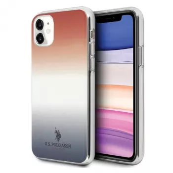 U.S. POLO ASSN. iPhone 11 hoesje rood & blauw gradient-patroon collectie