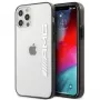 AMG AMHCP12LAESLBK iPhone 12 Pro Max transparante hardcase met metallic gelakt zwart frame