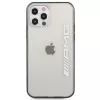 AMG AMHCP12LAESLBK iPhone 12 Pro Max transparante hardcase met metallic gelakt zwart frame