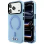 BMW M IML frosted case met metaal-logo & MagSafe voor iPhone 18 Pro Max / 17 Pro Max - blauw