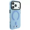 BMW M IML frosted case met metaal-logo & MagSafe voor iPhone 18 Pro Max / 17 Pro Max - blauw