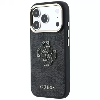 GUESS 4G & Big Resin Logo hoesje voor iPhone 17 Pro Max / 18 Pro Max - zwart