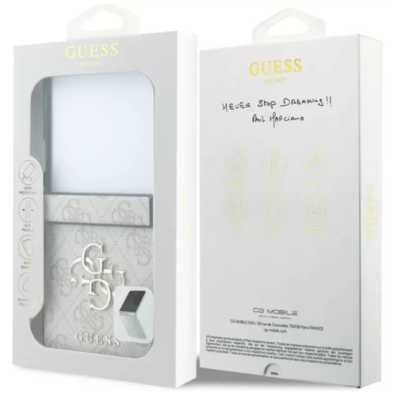 GUESS 4G Big Logo hard case voor Samsung Galaxy Z Flip5 - roze