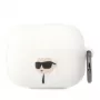 Karl Lagerfeld KLAPRUNIKH AirPods Pro hoesje wit siliconen Karl Head 3D