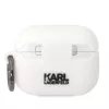 Karl Lagerfeld KLAPRUNIKH AirPods Pro hoesje wit siliconen Karl Head 3D