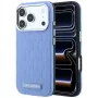 Karl Lagerfeld Grained Mono Resin Logo MagSafe-hoesje voor iPhone 18 Pro Max / 17 Pro Max - lichtblauw