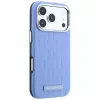 Karl Lagerfeld Grained Mono Resin Logo MagSafe-hoesje voor iPhone 18 Pro Max / 17 Pro Max - lichtblauw