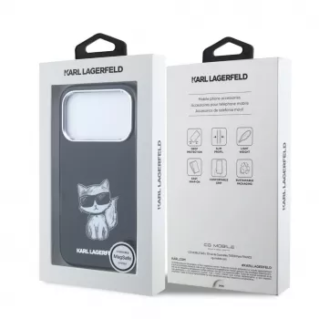 Karl Lagerfeld IML Choupette Body Sketch Print MagSafe-hoesje voor iPhone 18 Pro / 17 Pro - zwart