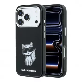 Karl Lagerfeld IML Choupette Body Sketch Print MagSafe-hoesje voor iPhone 18 Pro / 17 Pro - zwart