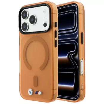 BMW M IML Frosted Metal Logo & Trims MagSafe hoesje voor iPhone 18 Pro / 17 Pro - oranje