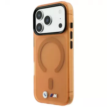 BMW M IML Frosted Metal Logo & Trims MagSafe hoesje voor iPhone 18 Pro / 17 Pro - oranje