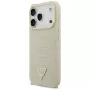 GUESS Croco Triangle Logo MagSafe hoesje voor iPhone 17 Pro - goud